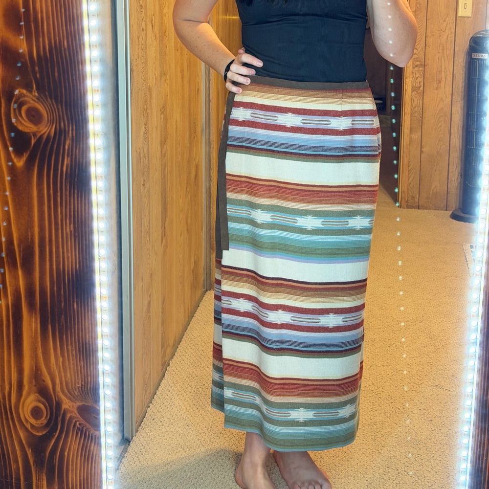Striped Multicolor Maxi Skirt